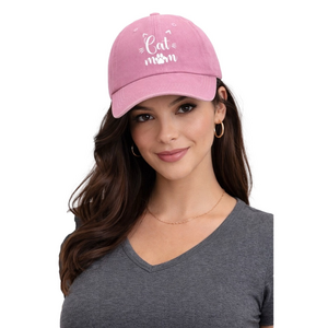 PINK Cat Mom baseball cap NEW